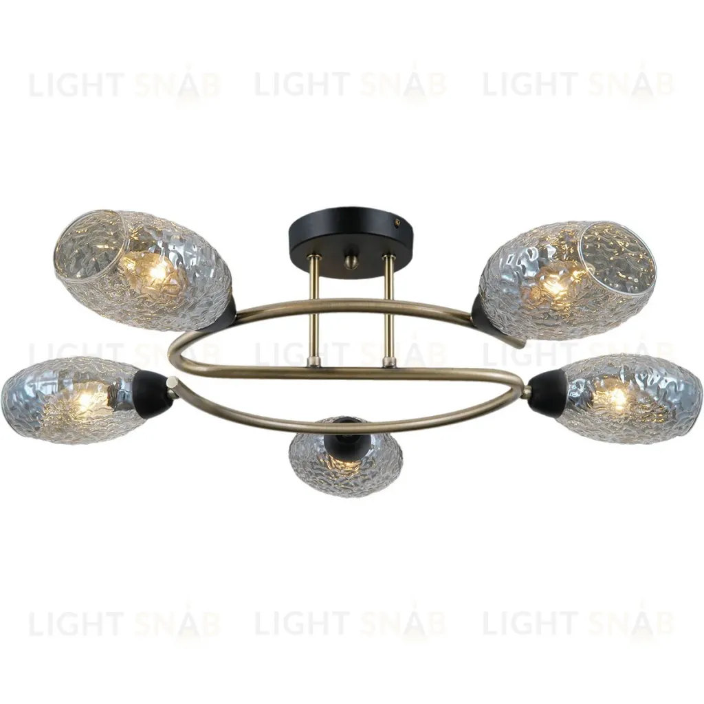 Люстра на штанге Illumico IL0300-5CSQ-79 BK AB IL0300-5CSQ-79 BK AB