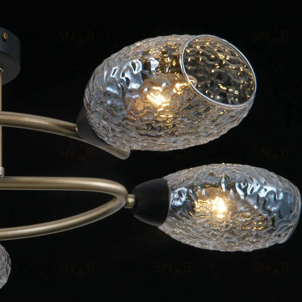 Люстра на штанге Illumico IL0300-5CSQ-79 BK AB IL0300-5CSQ-79 BK AB