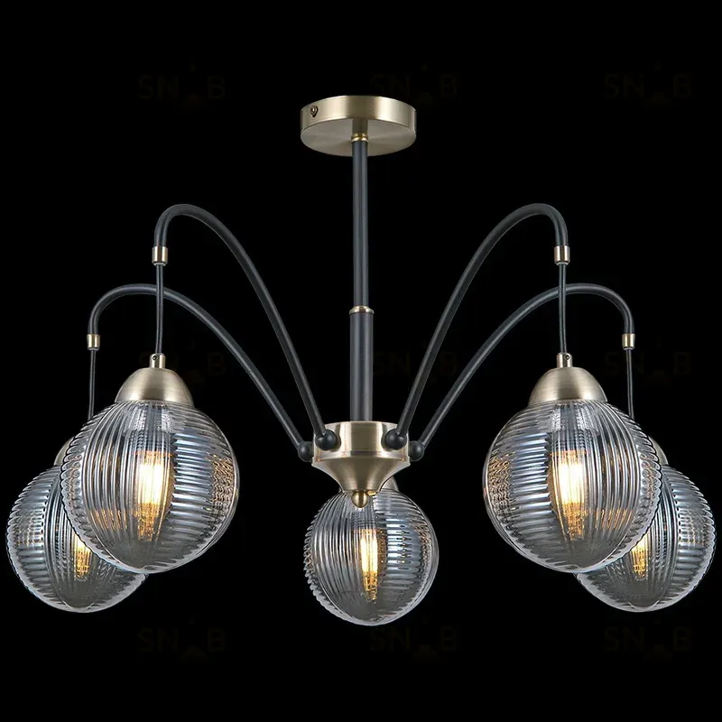 Люстра на штанге Illumico IL0433-5PSQ-79 BK AB IL0433-5PSQ-79 BK AB