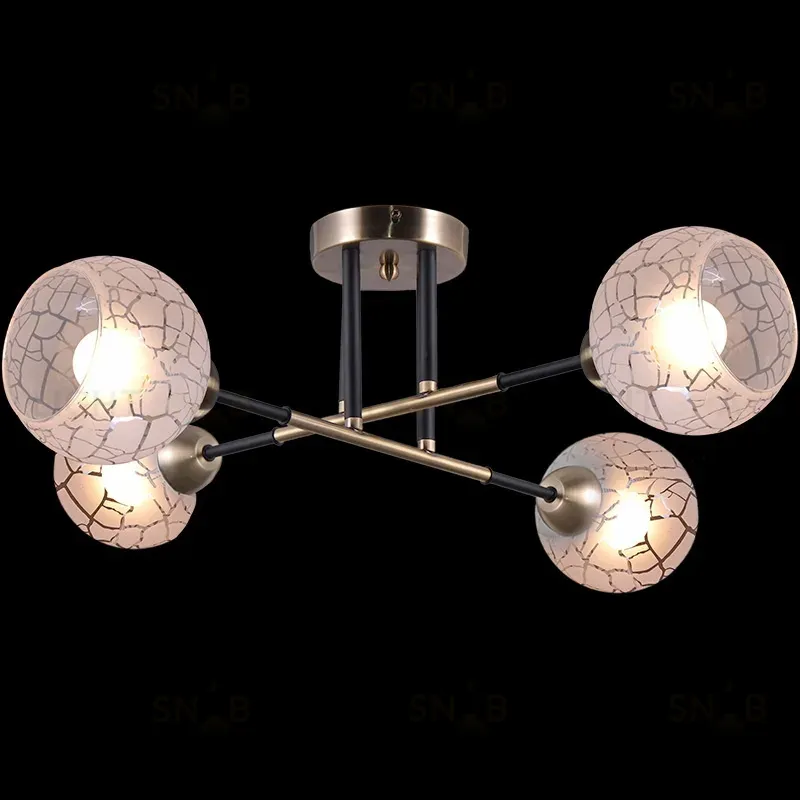 Люстра на штанге Illumico IL9573-4CSQ-79 BK AB IL9573-4CSQ-79 BK AB