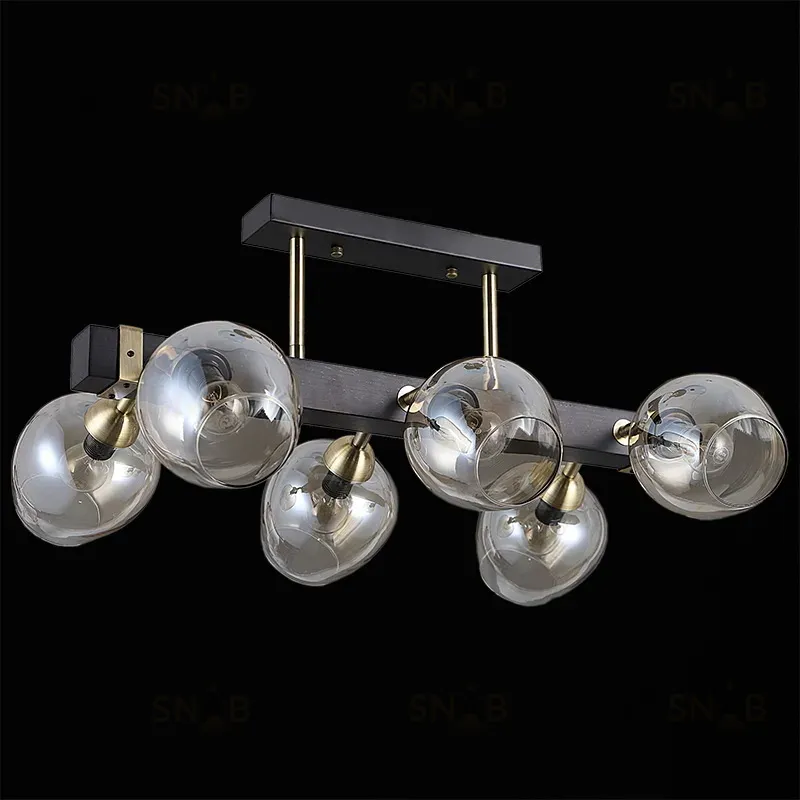 Люстра на штанге Illumico IL9736-6CSQ-79 BK AB IL9736-6CSQ-79 BK AB