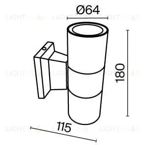 Уличный настенный светильник Maytoni Bowery O574WL-02W O574WL-02W