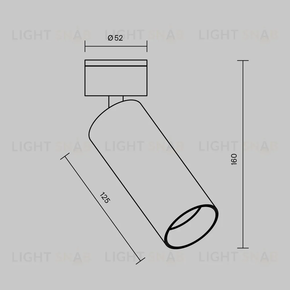 Накладной спот Maytoni Focus LED C055CL-L12B3K-W-B C055CL-L12B3K-W-B