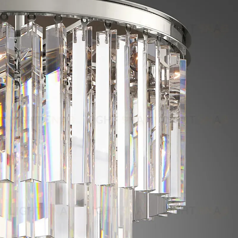 Подвесная люстра Delight Collection 1920s Odeon KR0387P-6 chrome/clear KR0387P-6 chrome/clear