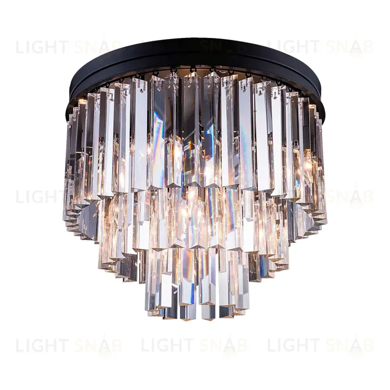 Потолочная люстра Delight Collection 1920s Odeon 771131 (KR0387C-6/P black/clear) 771131 (KR0387C-6/P black/clear)