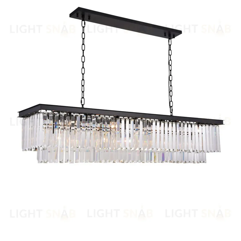 Подвесная люстра Delight Collection 1920s Odeon KR0387P-12C/P black/clear KR0387P-12C/P black/clear