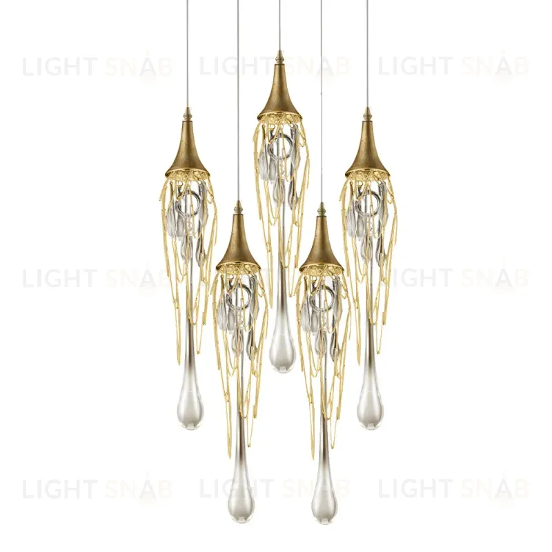 Подвесной светильник Delight Collection Goddess Tears P68009L-5/R gold P68009L-5/R gold