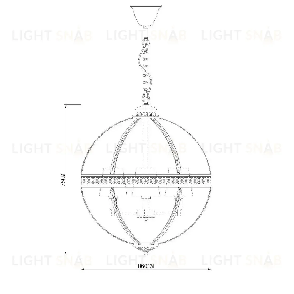 Подвесная люстра Delight Collection Residential KM0115P-4L nickel KM0115P-4L nickel