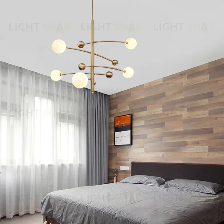 Люстра на штанге Delight Collection Globe Mobile 10215P/5 brass 10215P/5 brass