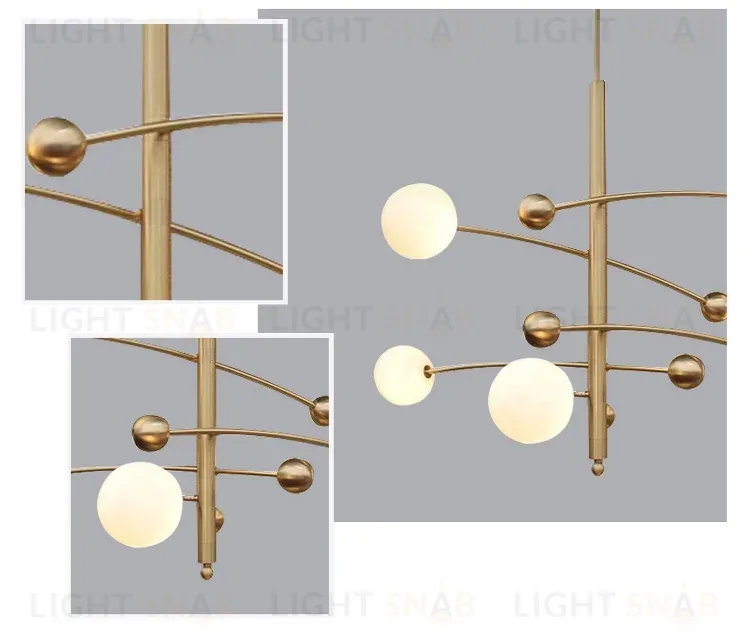 Люстра на штанге Delight Collection Globe Mobile 10215P/5 brass 10215P/5 brass