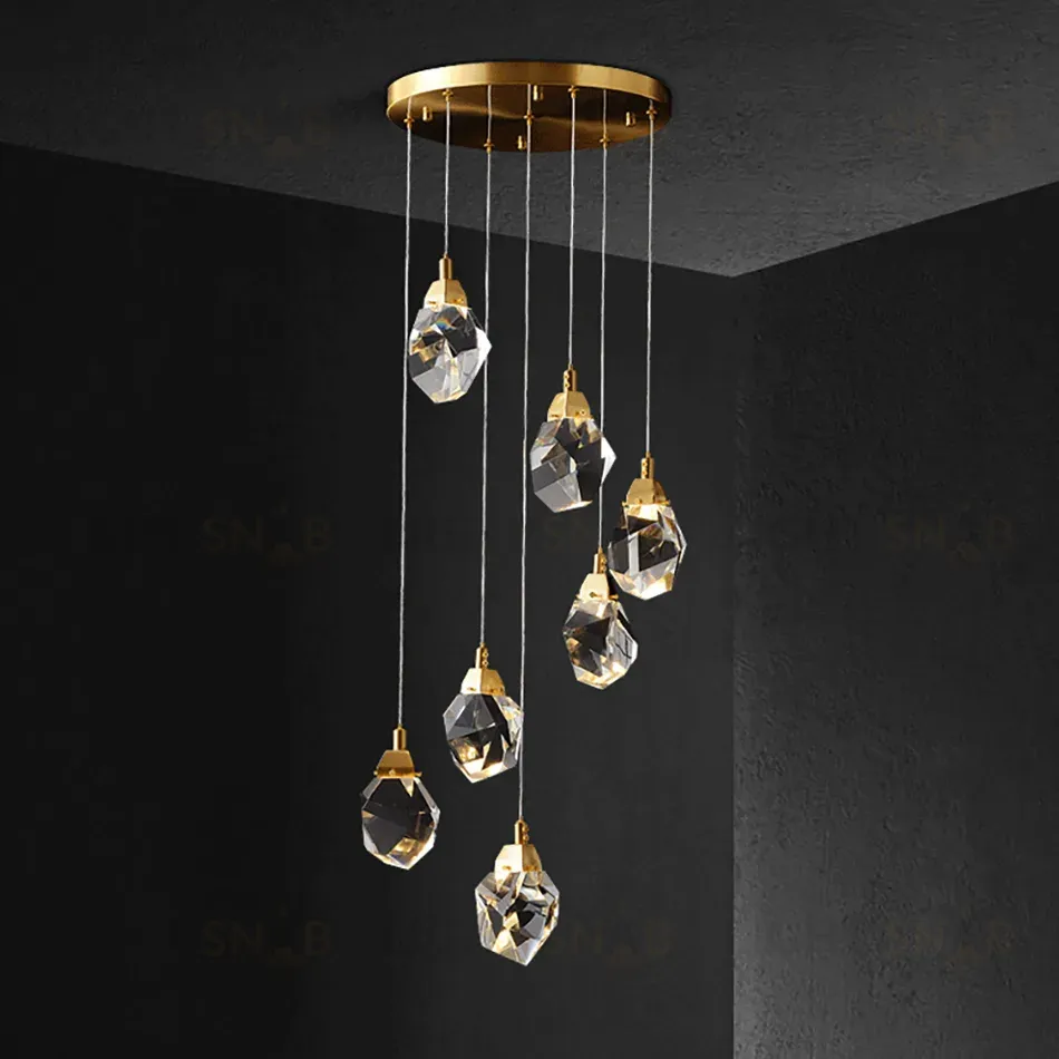 Подвесной светильник Delight Collection Crystal rock MD-020B-7 gold MD-020B-7 gold