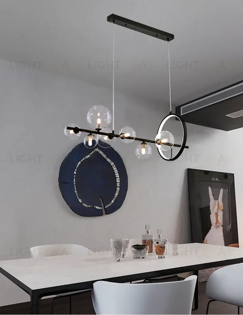 Подвесная люстра Delight Collection Art Deco Bubble KG1233P-7 black/clear KG1233P-7 black/clear