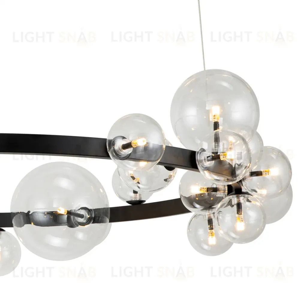 Подвесной светильник Delight Collection Art Deco Bubble KM1294P-24 black/clear KM1294P-24 black/clear