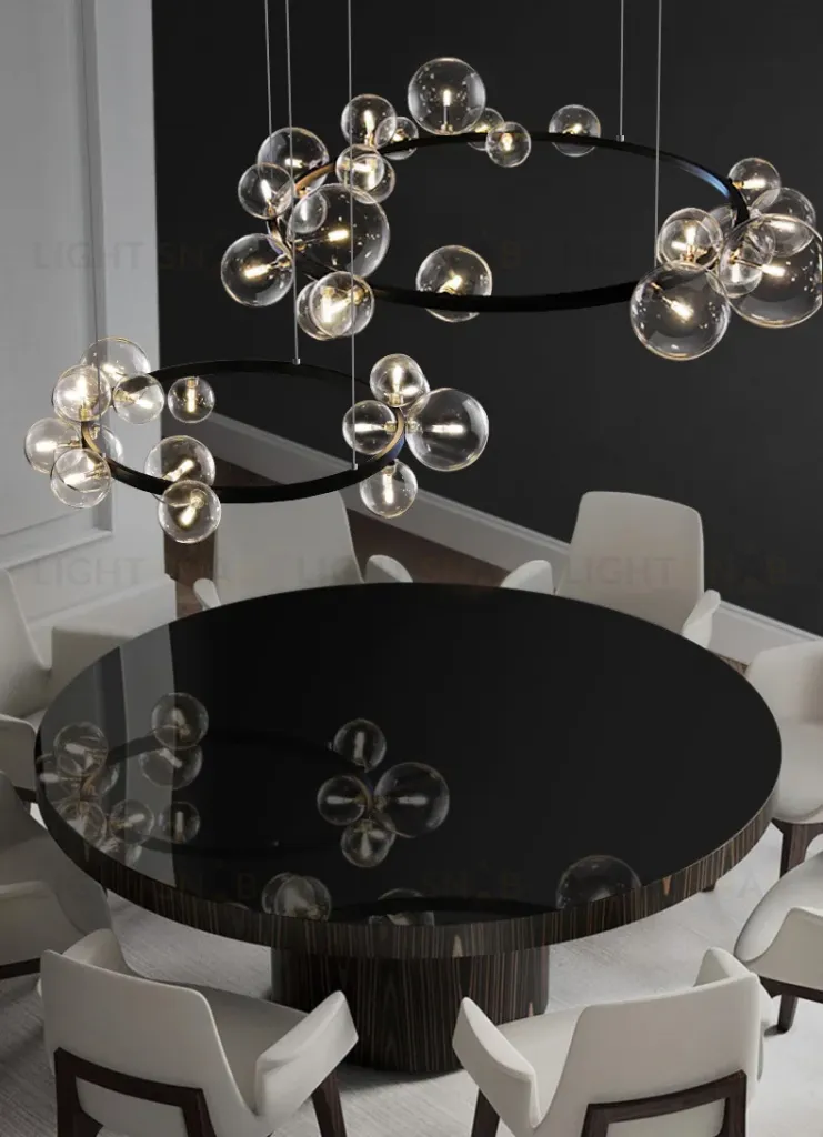 Подвесной светильник Delight Collection Art Deco Bubble 8828P/L black/clear 8828P/L black/clear
