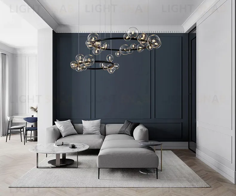 Подвесной светильник Delight Collection Art Deco Bubble 8828P/L black/clear 8828P/L black/clear