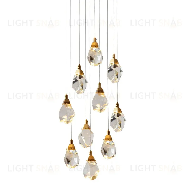 Подвесной светильник Delight Collection Crystal rock II 9701P/10R brass 9701P/10R brass