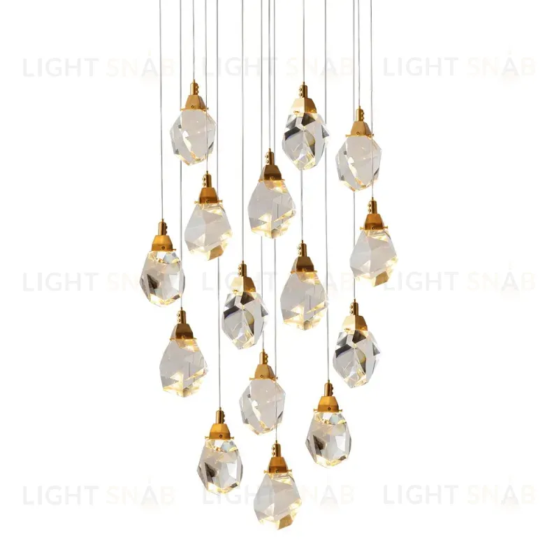 Подвесной светильник Delight Collection Crystal rock II 9701P/15R brass 9701P/15R brass