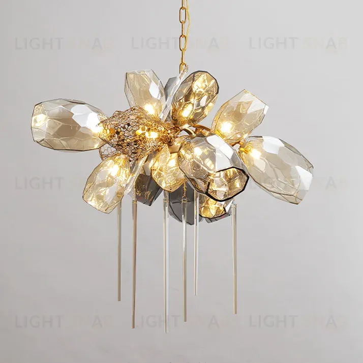 Подвесная люстра Delight Collection Britannica 8898P/AL gold/smoky 8898P/AL gold/smoky