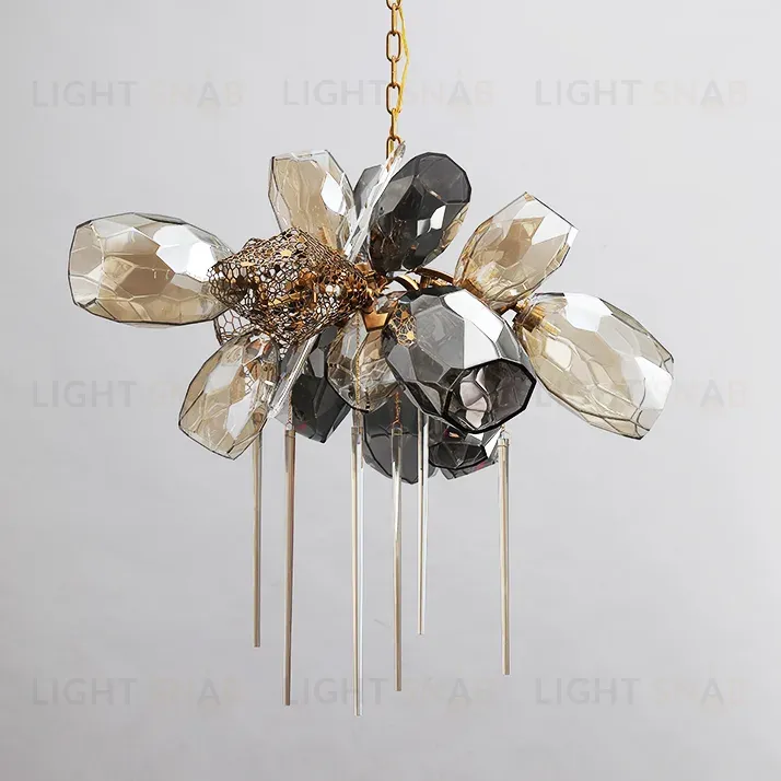 Подвесная люстра Delight Collection Britannica 8898P/AL gold/smoky 8898P/AL gold/smoky