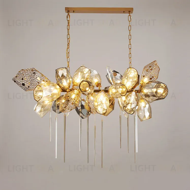 Подвесная люстра Delight Collection Britannica 8898P/BS gold/smoky 8898P/BS gold/smoky
