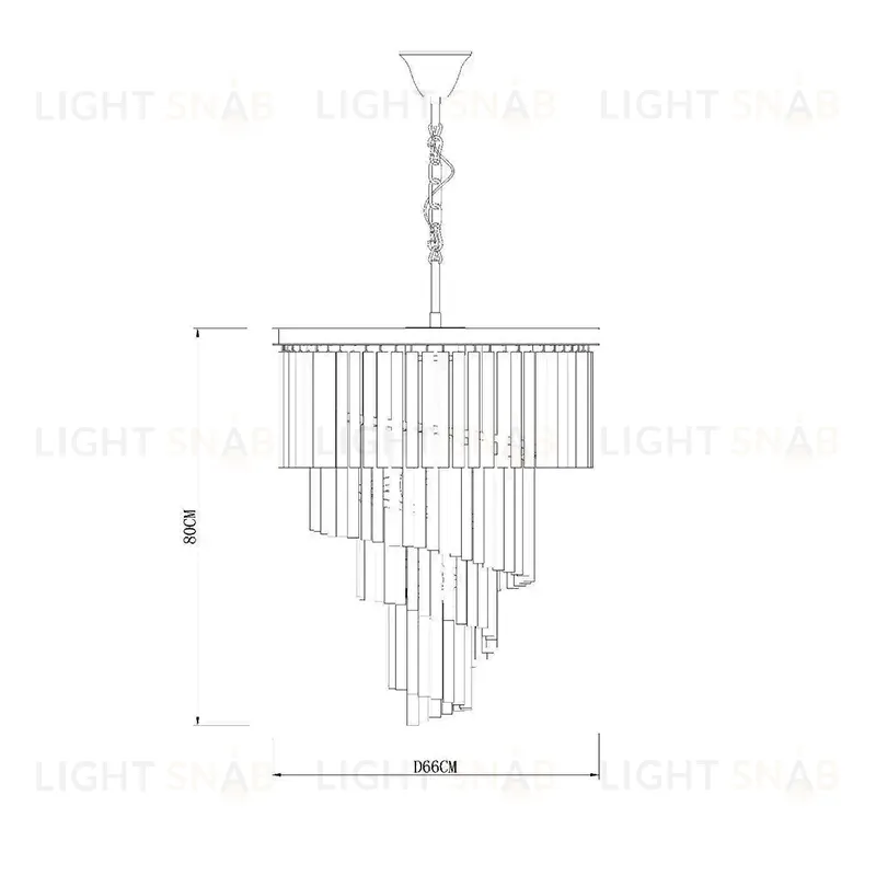 Подвесная люстра Delight Collection Helix KR0262P-10 black/clear KR0262P-10 black/clear