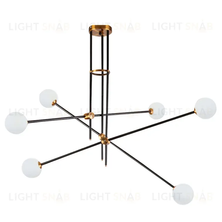 Люстра на штанге Delight Collection Bistro Globe 9389P/6 black/gold 9389P/6 black/gold