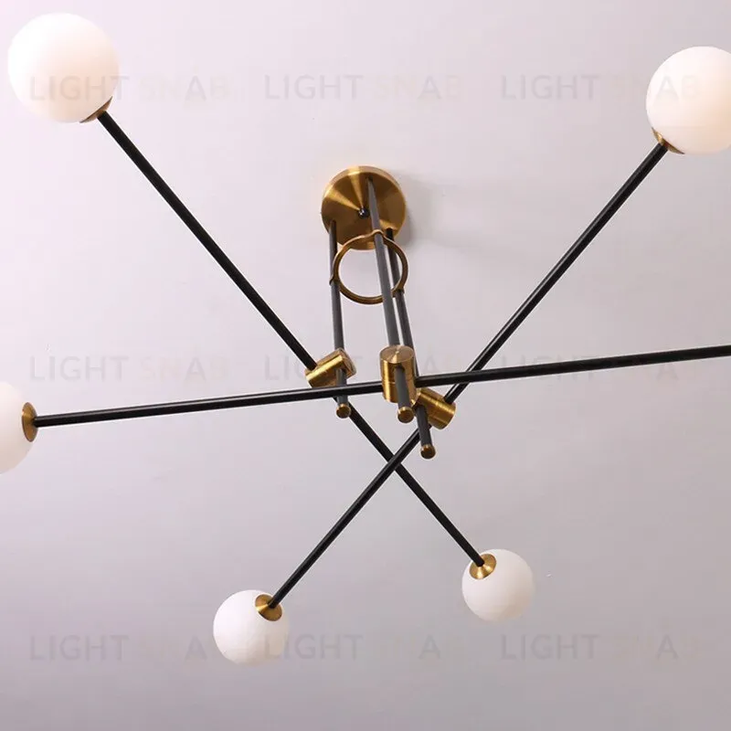 Люстра на штанге Delight Collection Bistro Globe 9389P/6 black/gold 9389P/6 black/gold