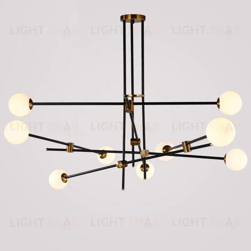 Люстра на штанге Delight Collection Bistro Globe 9389P/9 black/gold 9389P/9 black/gold