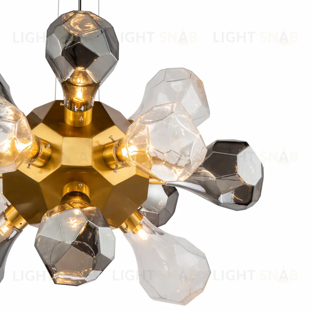 Подвесной светильник Delight Collection KR1197P-12 brass, smoky/clear KR1197P-12 brass, smoky/clear
