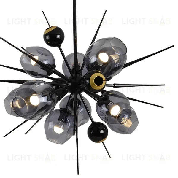 Люстра на штанге Delight Collection Burst 9720P-10S black/smoky 9720P-10S black/smoky