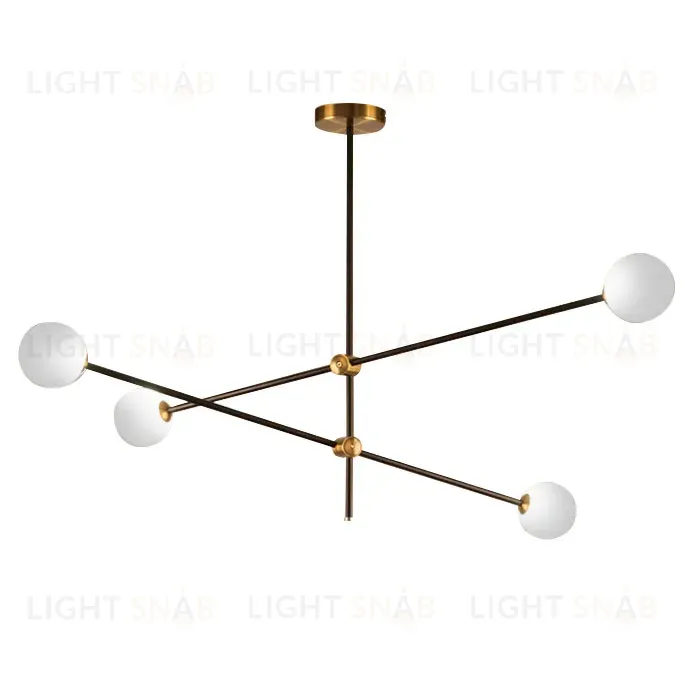Люстра на штанге Delight Collection Bistro Globe 9389P/4 black/gold 9389P/4 black/gold