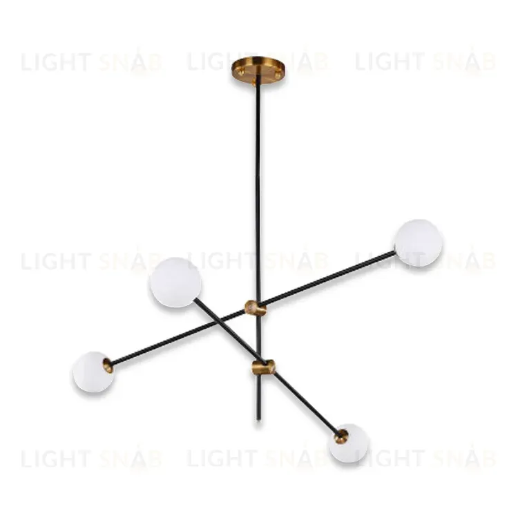 Люстра на штанге Delight Collection Bistro Globe 9389P/4 black/gold 9389P/4 black/gold
