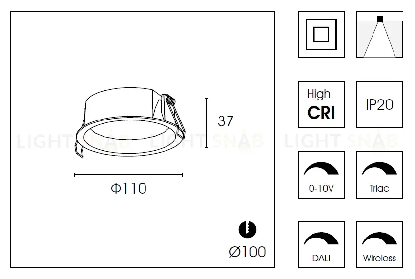 Встраиваемый светильник Delight Collection DB8504NR DB8504NR