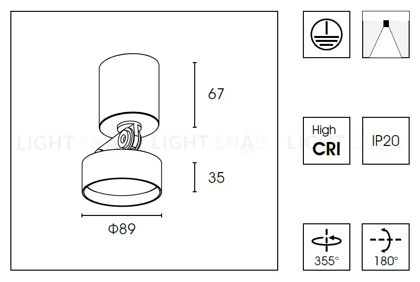 Накладной спот Delight Collection WB8512DR WB8512DR