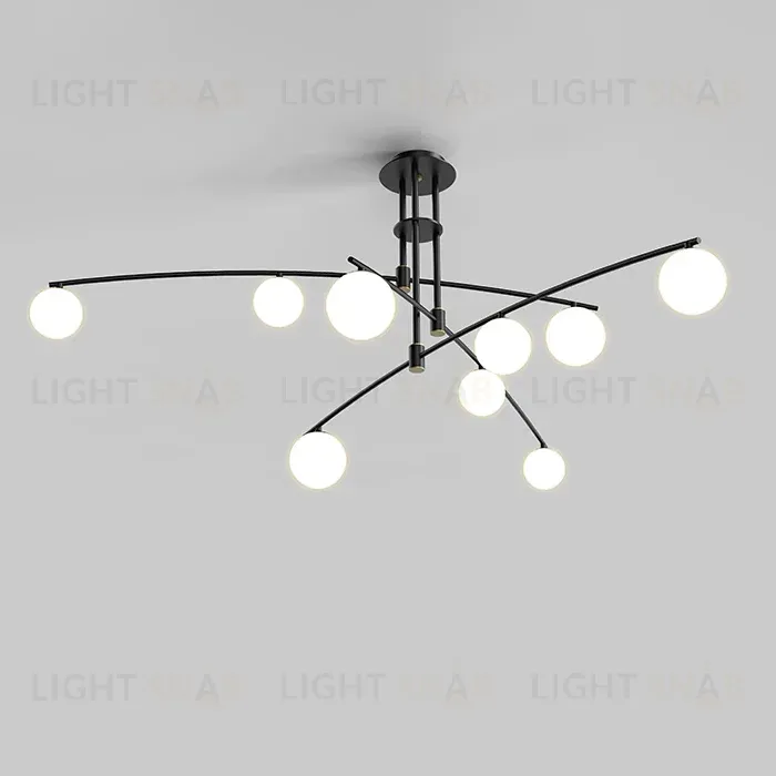 Люстра на штанге Delight Collection 8119P/9 black 8119P/9 black
