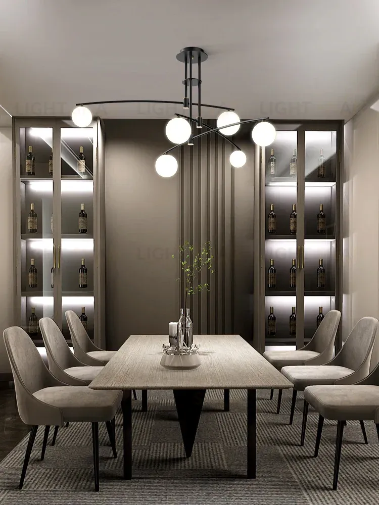 Люстра на штанге Delight Collection 8119P/6 black 8119P/6 black