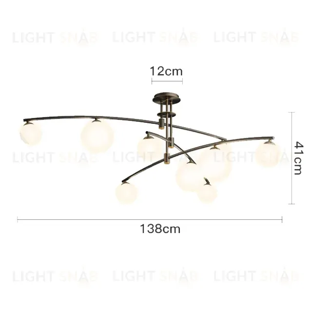 Люстра на штанге Delight Collection 8119P/9 black 8119P/9 black