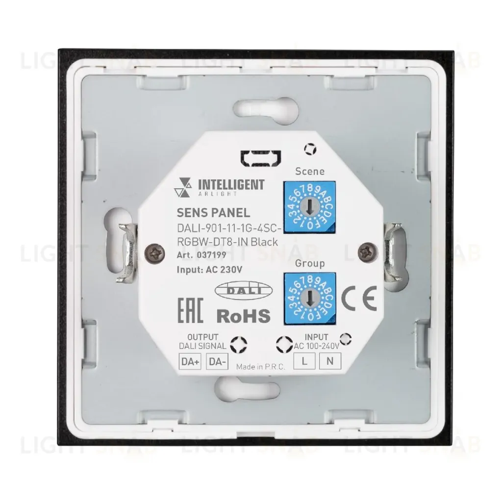 Сенсорная панель Arlight DALI-901-11-1G-4SC-RGBW-DT8-IN Black BUS/230V 037199 037199