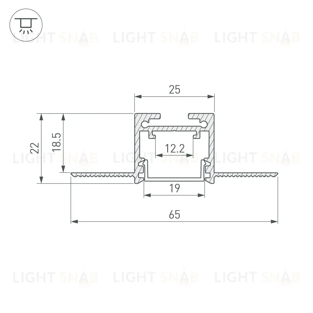 Профиль Arlight SL-LINIA20-FANTOM-2500 BLACK 039071 039071