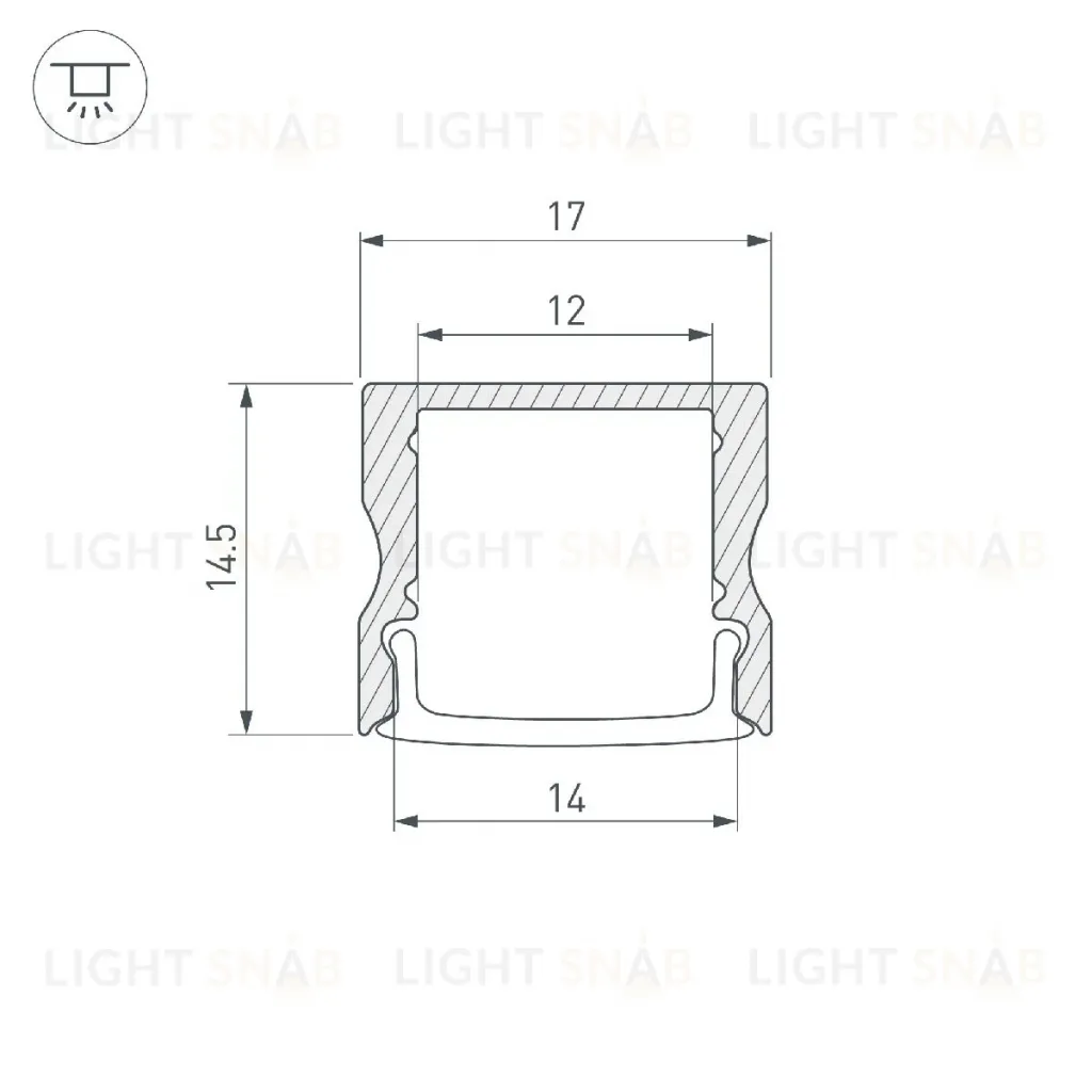 Профиль Arlight ARH-LINE-1715-2000 ANOD GOLD 039988 039988