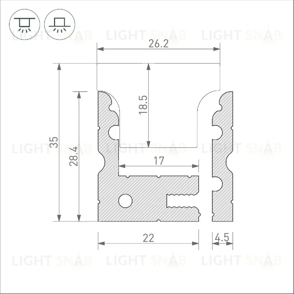 Профиль Arlight ARH-FLOOR27-H28-2000 ANOD 038356 038356