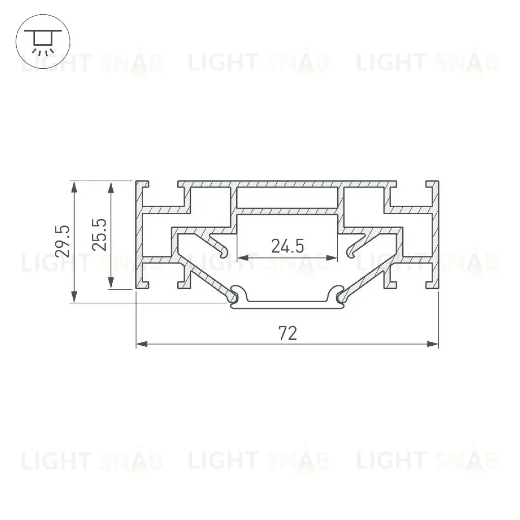 Профиль Arlight STRETCH-25-CEIL-CENTER-2000 040060 040060