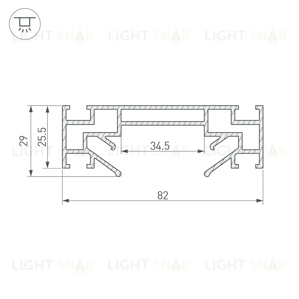 Профиль-держатель Arlight LGD-STRETCH-2TR-2000 040059 040059