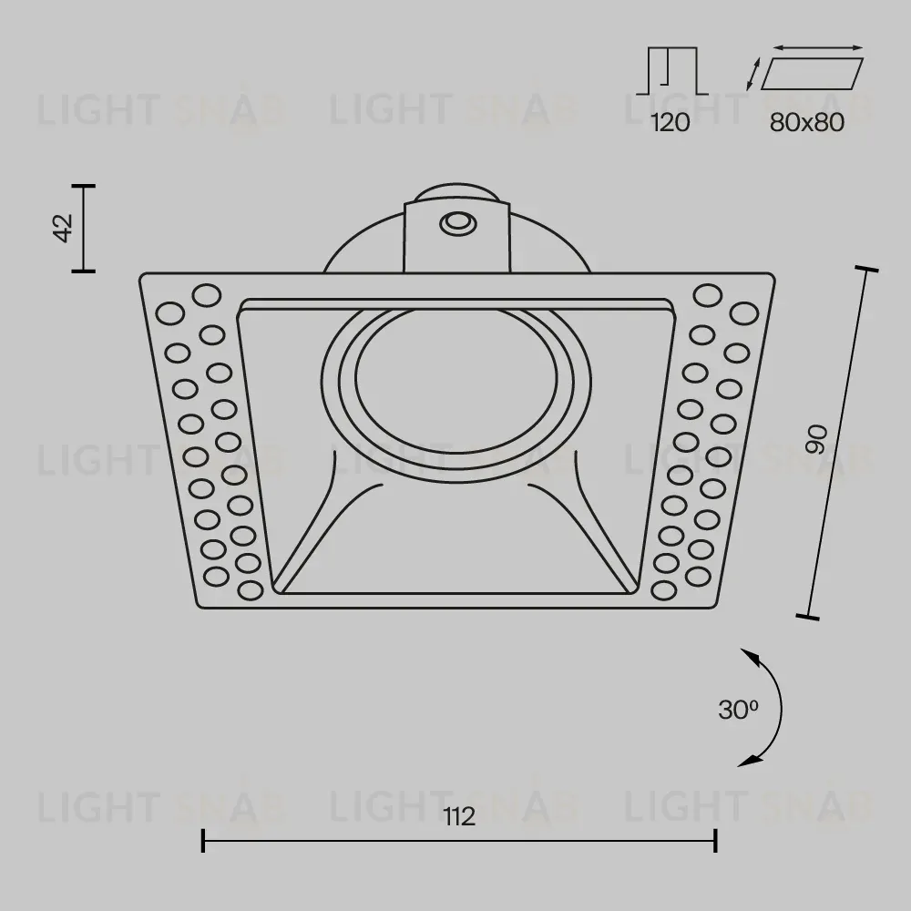 Встраиваемый светильник Maytoni Dot DL042-01-SQ-B DL042-01-SQ-B