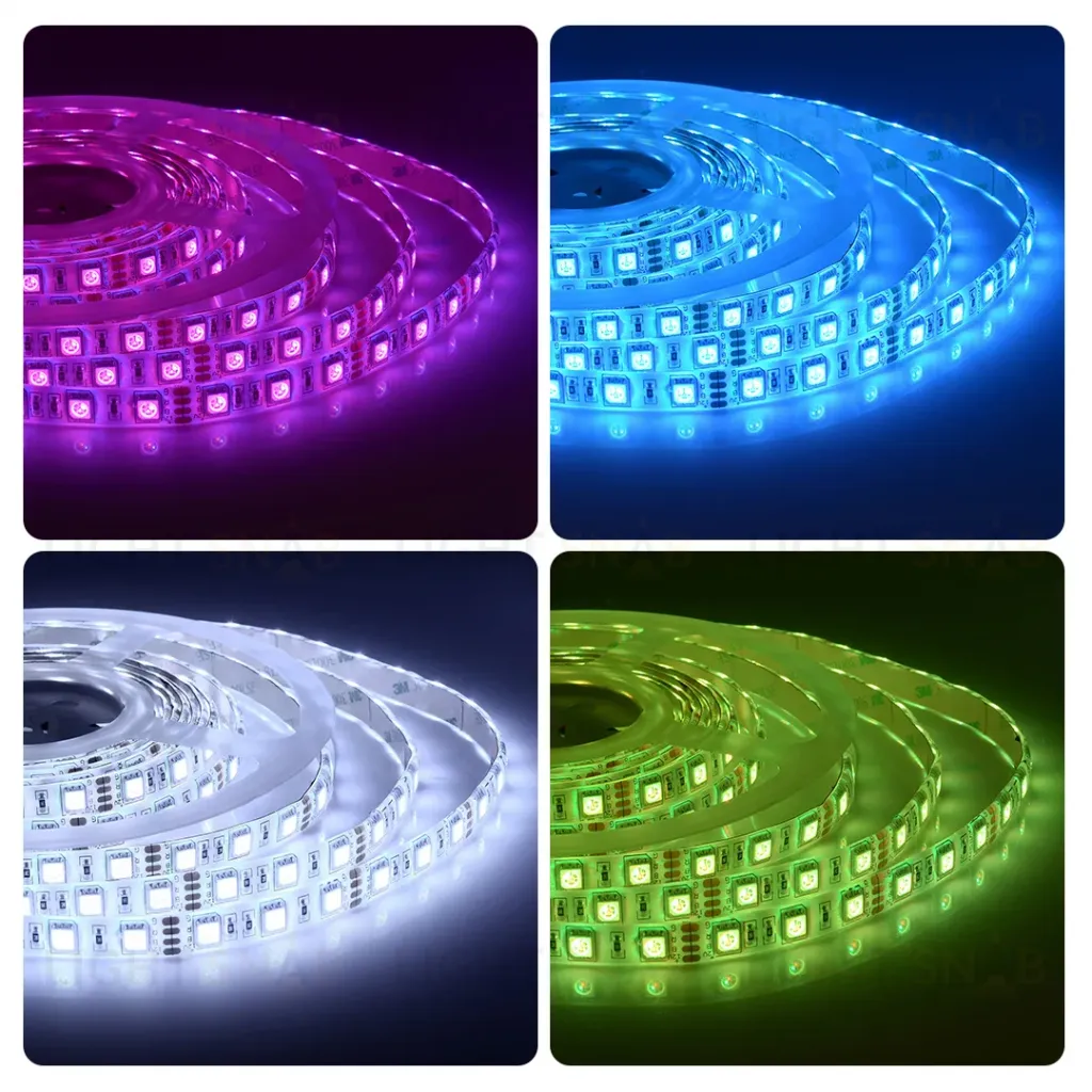 Светодиодная лента Apeyron 12В 14,4Вт/м smd5050 60д/м IP65 1м RGB 260BL 260BL