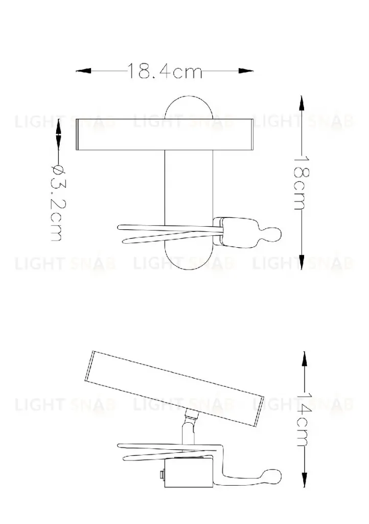 Спот Arte Lamp Albert A2173AP-1BK A2173AP-1BK