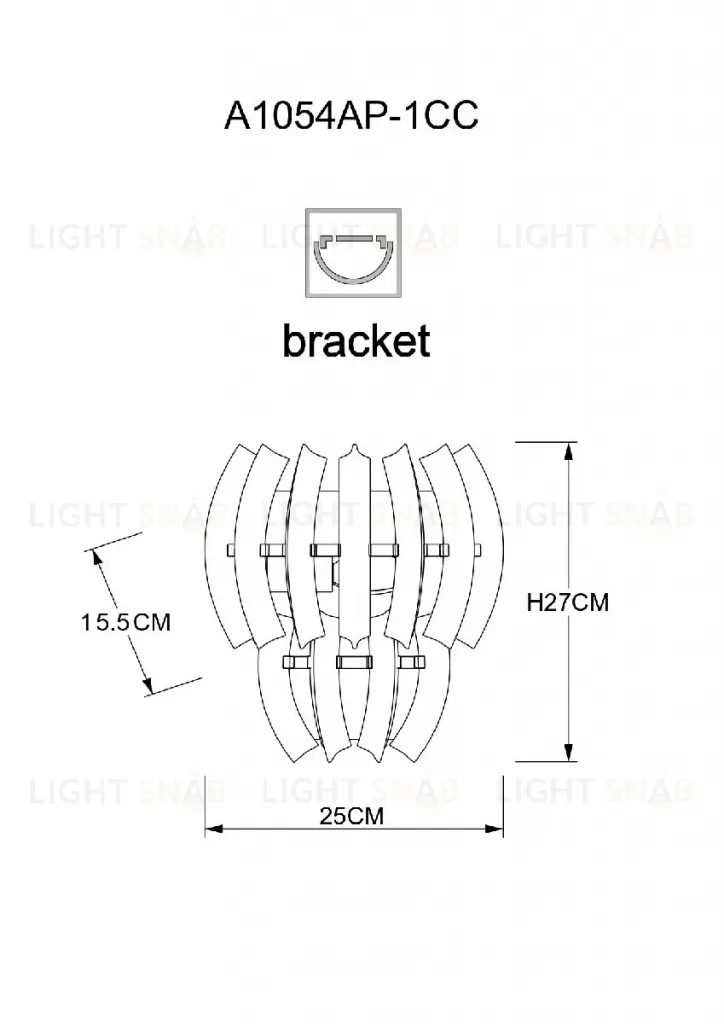 Настенный светильник Arte Lamp Ella A1054AP-1CC A1054AP-1CC