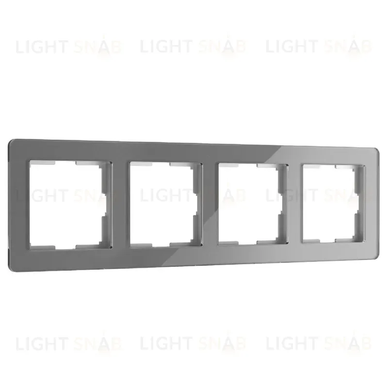 Рамка на 4 поста Werkel Acrylic графит 4690389190537 W0042704 a062132 4690389190537