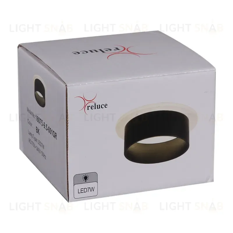 Точечный светильник Reluce 16075-9.5-001QR SMD7W BK 16075-9.5-001QR SMD7W BK