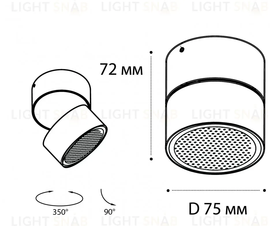 Накладной спот Italline IT02-005 black 3000K IT02-005 black 3000K